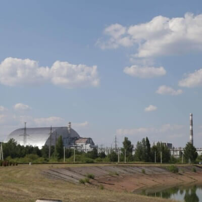 Sarkophag des Kernkraftwerks Tschernobyl